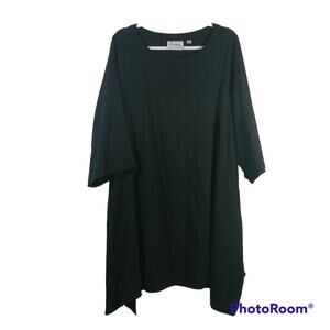Linea by Louis Dell'olio Black Lagenlook Dress Size 1X